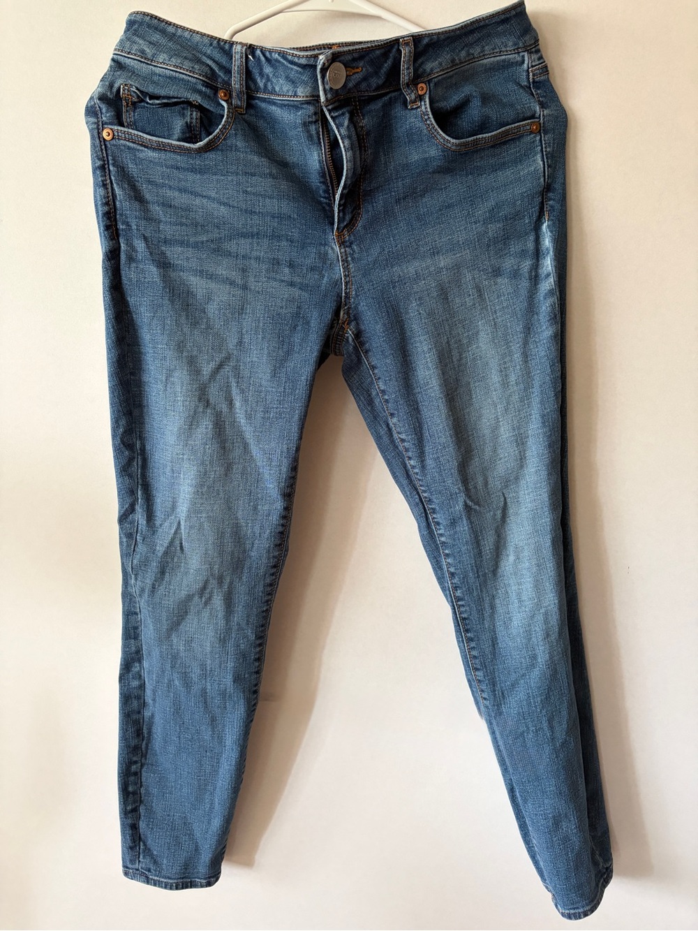 LOFT Women's Mid-Blue Skinny Jeans